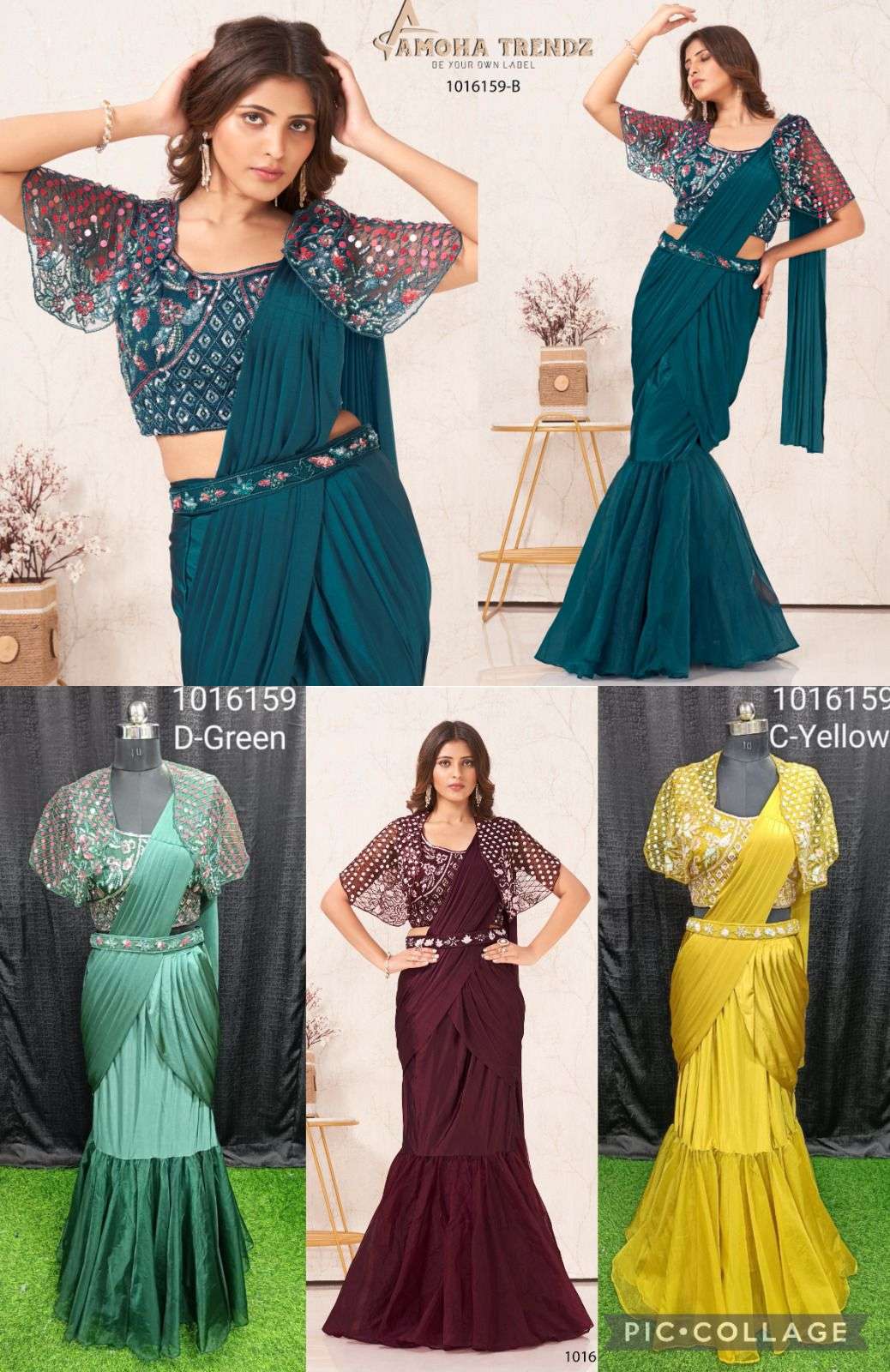 Vishal Partywear Sarees - Buy Vishal Partywear Sarees online in India