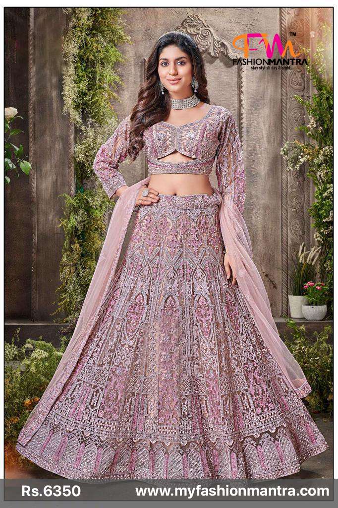 All New Sky Blue Crop Top Lehenga For Engagement Girls 2023