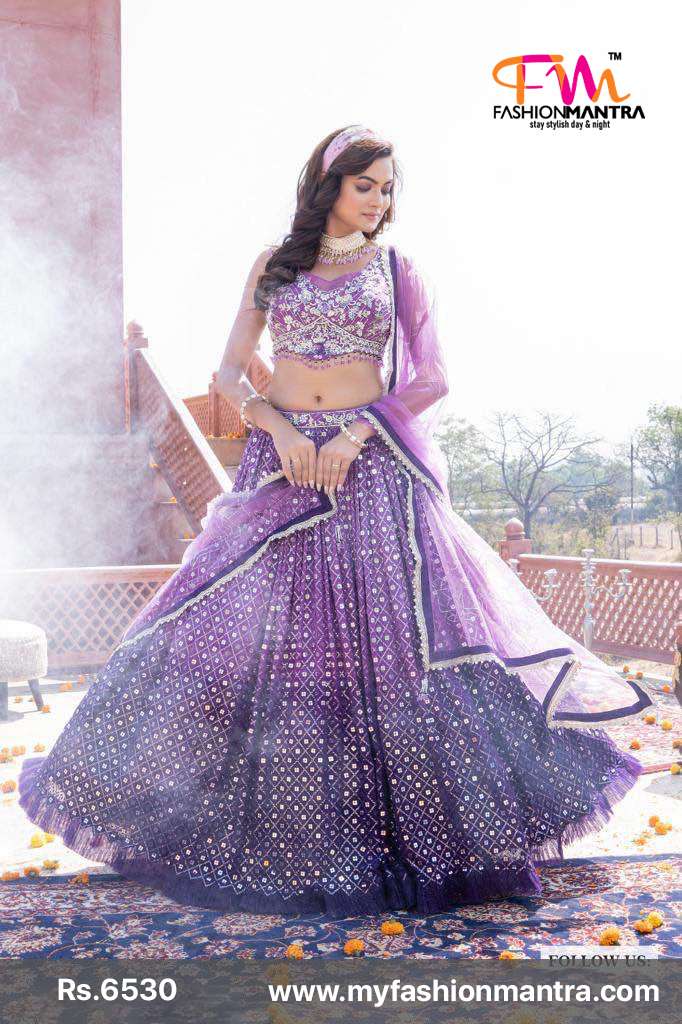 New) Party Wear Traditional Crop Top Lehenga Pink 2021