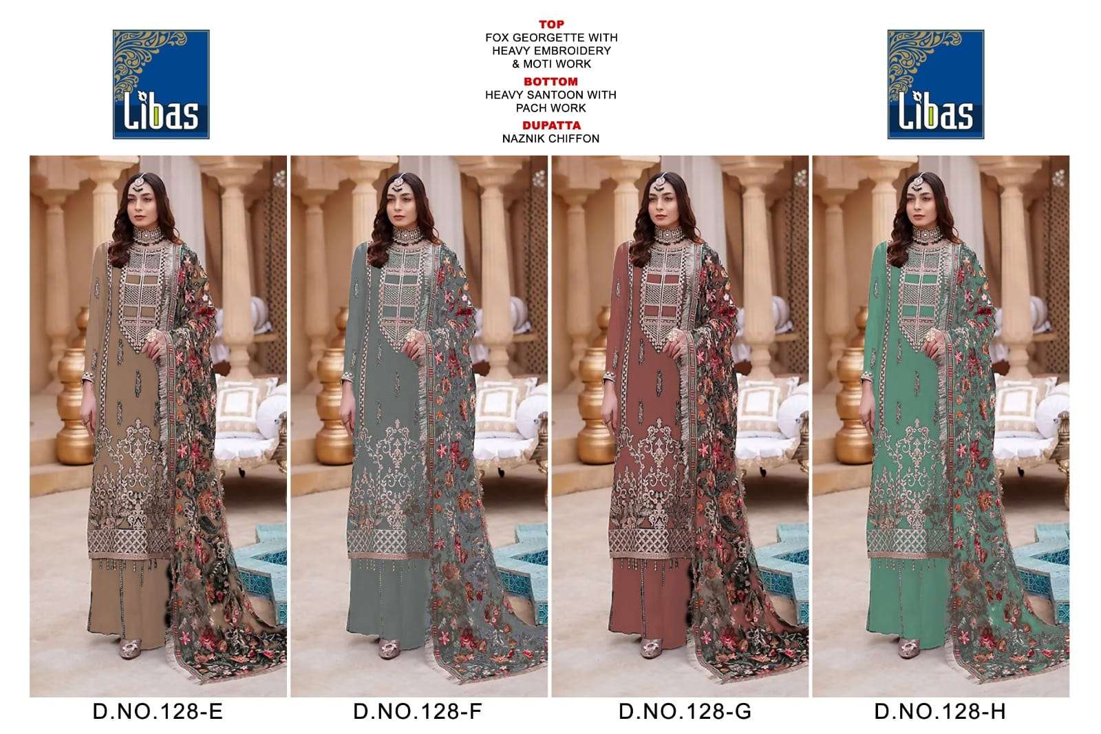 Libas Pakistani Suits Fancy Colorful Casual Wear & Ethnic Wear & Ready To Wear Faux Georgette Embroidered Dresses