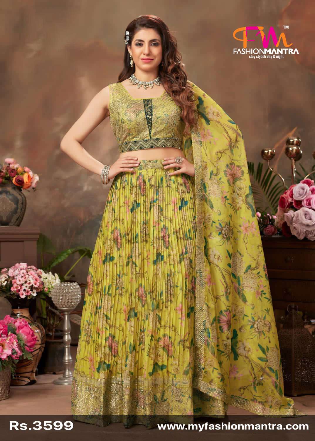 Yellow Color Silk Thread Work Wedding Dress For Bride Indian – Gunj Fashion