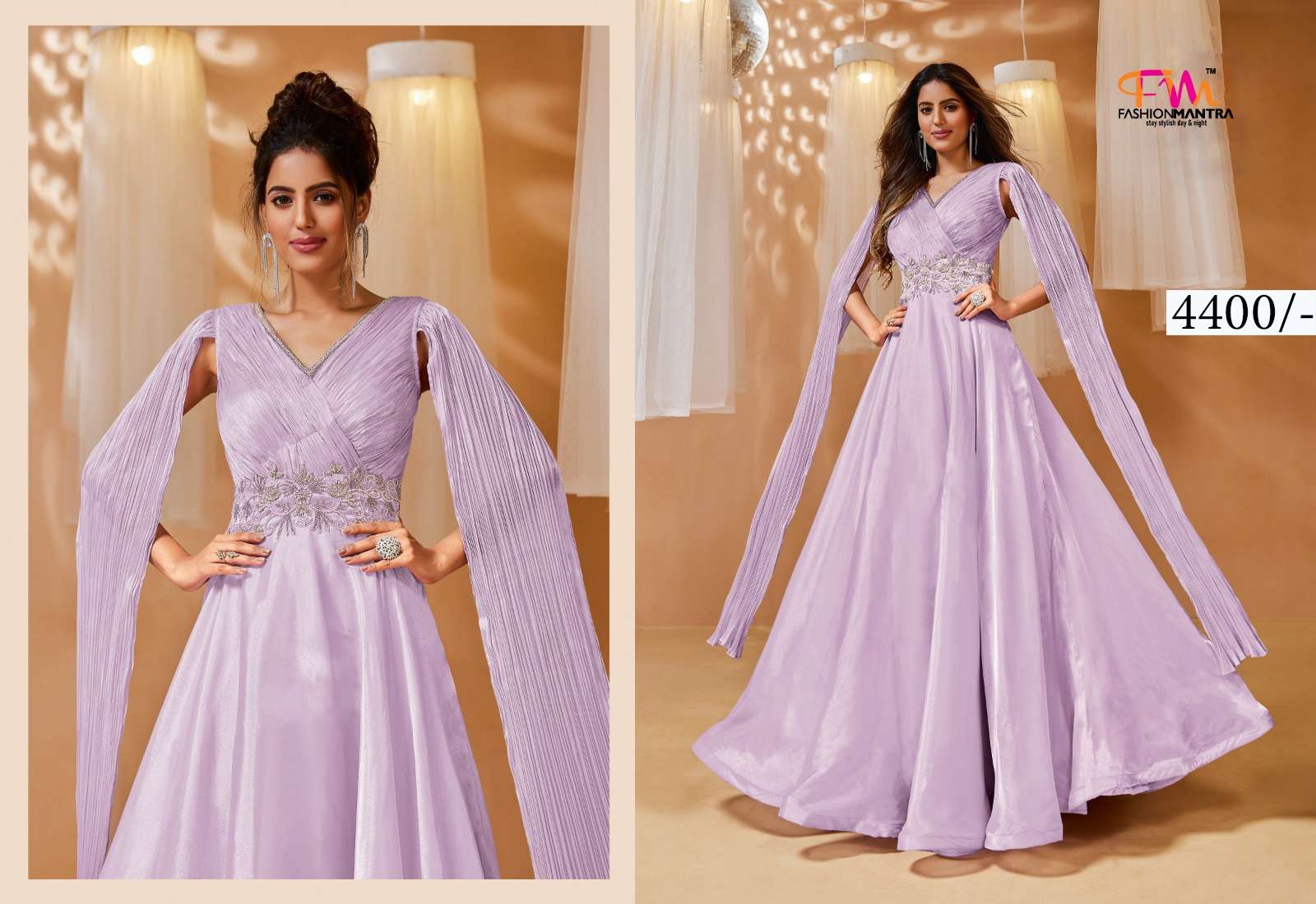 Explore our Stylish Organza Gown By Fashion Mantra