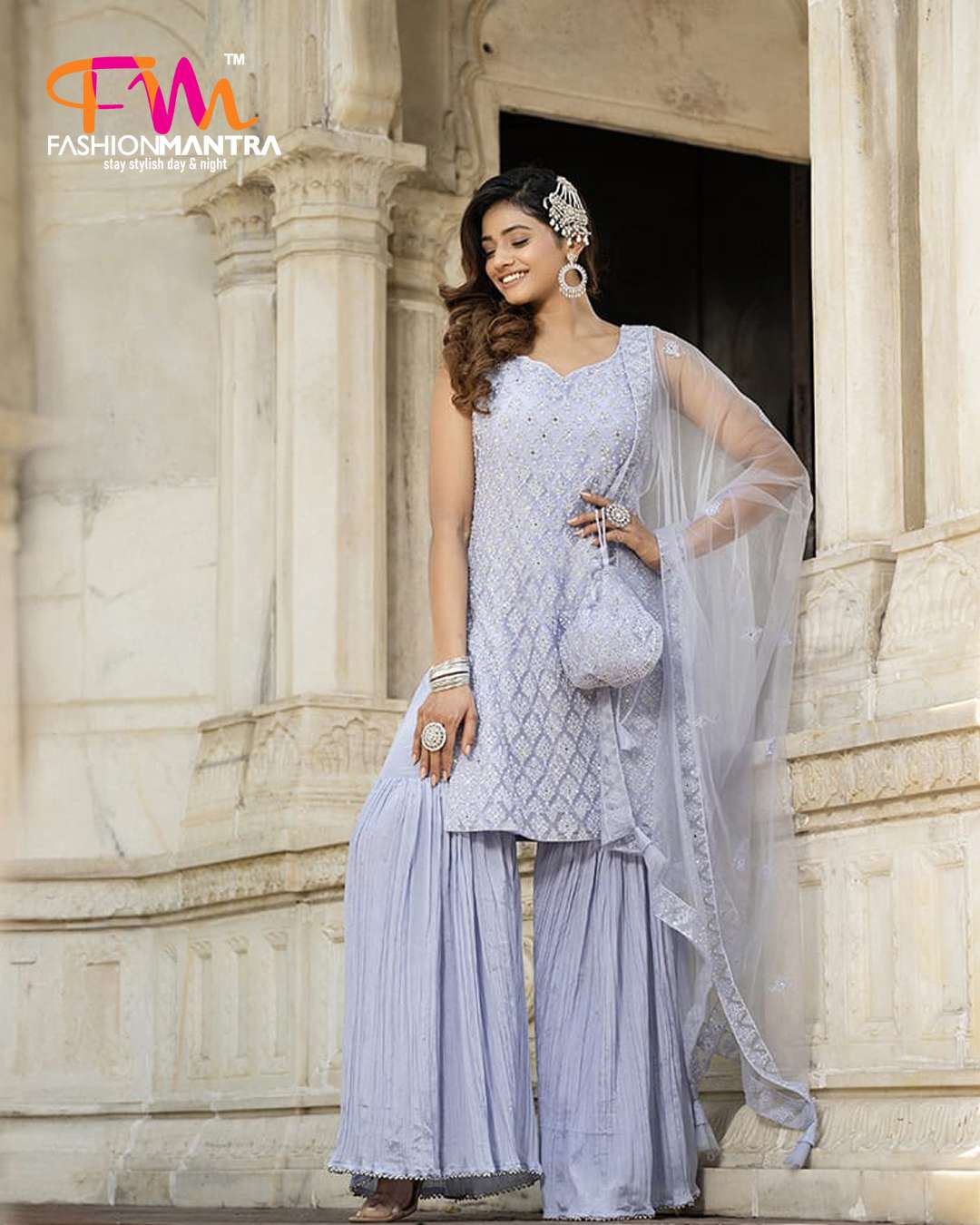 Suit With Sharara Full Set By Fashion Mantra