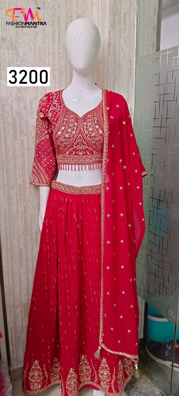 Lehenga With Crop Top And Heavy Traditional Handwork | Latest Kurti Designs