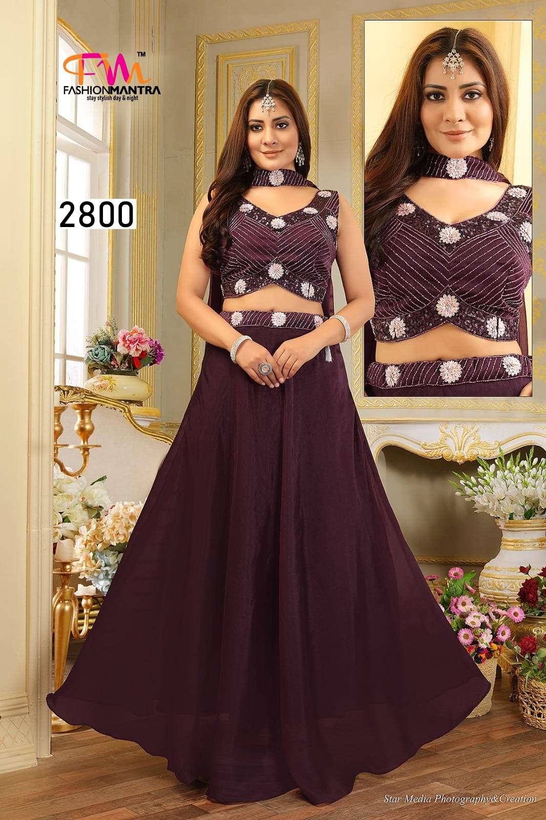 Designer, Engagement, Reception, Wedding Beige and Brown color Georgette  fabric Lehenga : 1884921