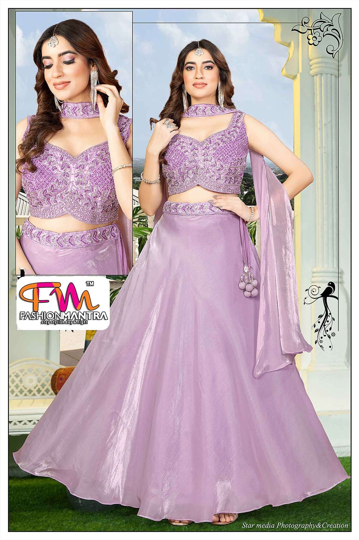 Purple Color Wedding Wear Designer Lehenga Choli :: ANOKHI FASHION