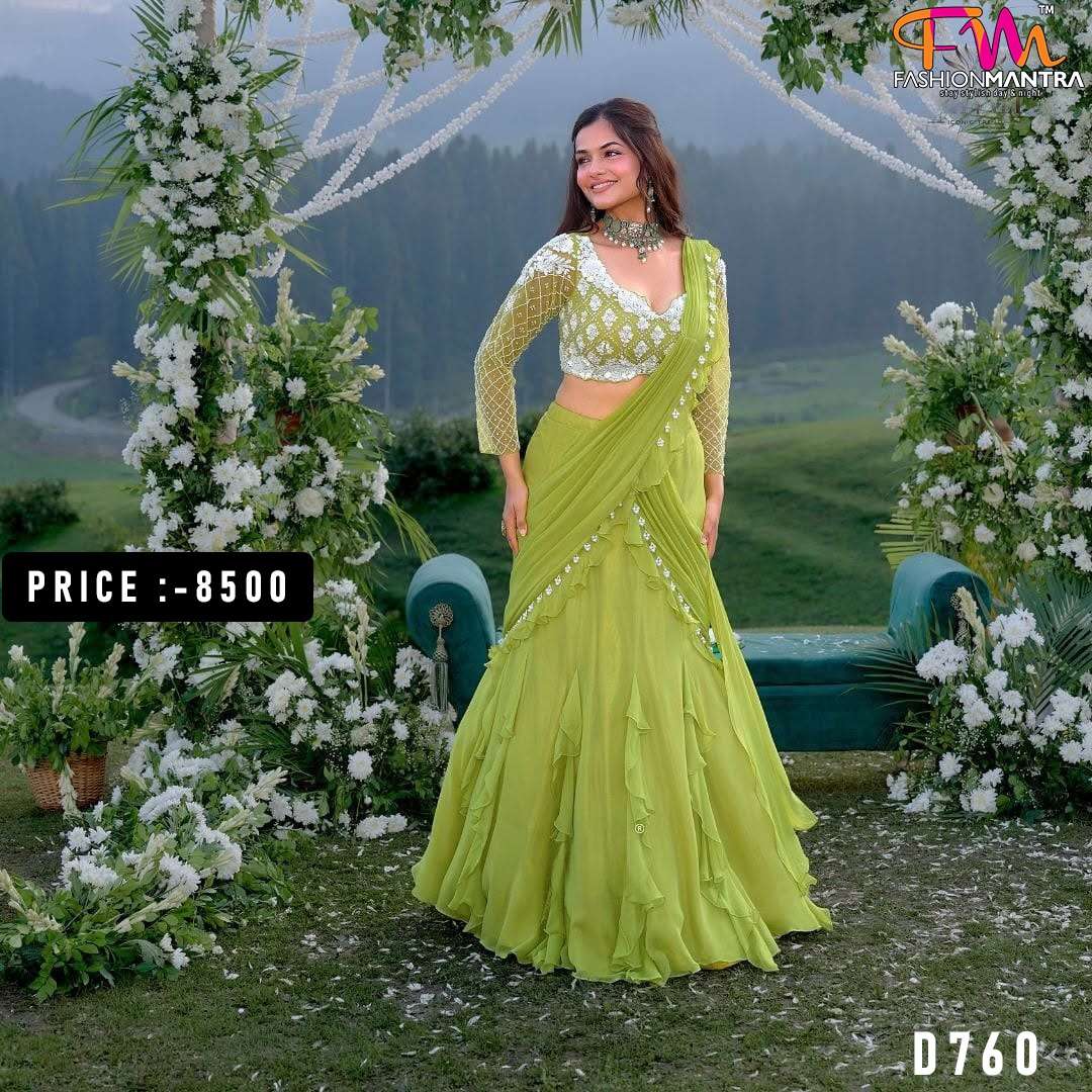 New Concept in  Drape Saree 